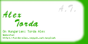 alex torda business card